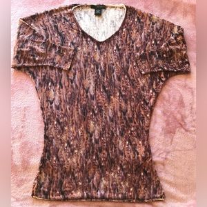 Vintage CALVIN KLEIN JEANS Size Medium 🤎 Elbow Length Abstract Knit Sweater